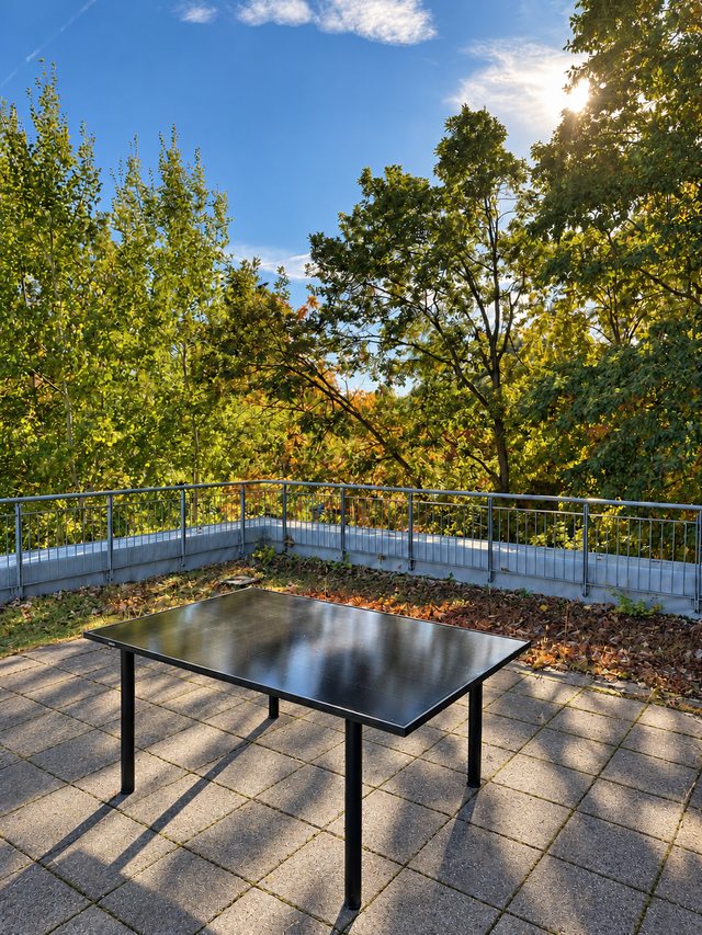 Solartisch ST-450 im Herbstlicht